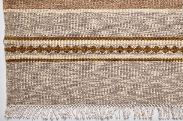 Diamond Carpets India, Ručně vázaný kusový koberec Wild West DESP HL62 Natural Brown, 120x170, hnědá, chodba / předsíň