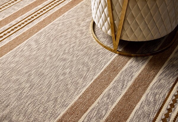 Diamond Carpets India, Ručně vázaný kusový koberec Wild West DESP HL62 Natural Brown, 120x170, hnědá, chodba / předsíň