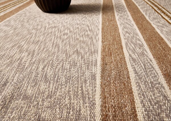 Diamond Carpets India, Ručně vázaný kusový koberec Wild West DESP HL62 Natural Brown, 120x170, hnědá, chodba / předsíň