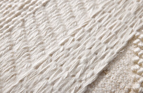 Diamond Carpets India, Ručně vázaný kusový koberec Winter DESP P88 Mohair White, 80x150, bílá, ložnice