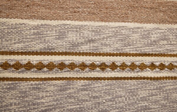 Diamond Carpets India, Ručně vázaný kusový koberec Wild West DESP HL62 Natural Brown, 120x170, hnědá, chodba / předsíň