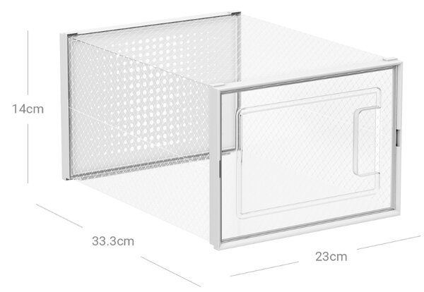 Organizér na boty MARI, 18 boxů, průsvitná/bílá SongmicsHome