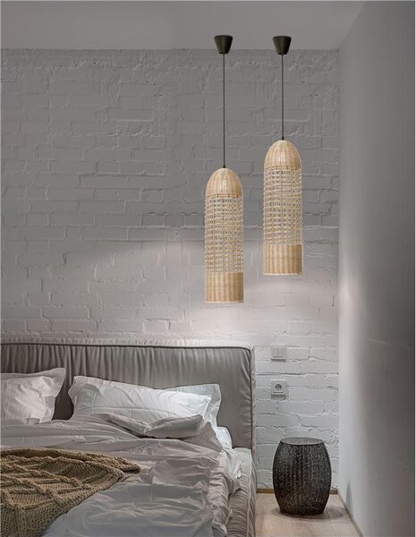 Nova Luce Závěsné svítidlo MIA, přírodní barva E27 1x12W