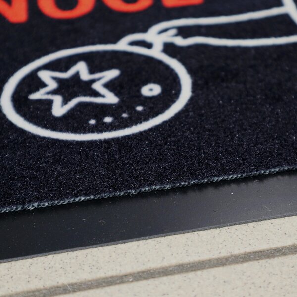 Mercury Flooring, Rohožka Veselé Vánoce s kočkou 40x60 cm, 40x60, černá
