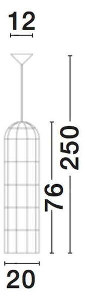 Nova Luce Závěsné svítidlo MIA, přírodní barva E27 1x12W