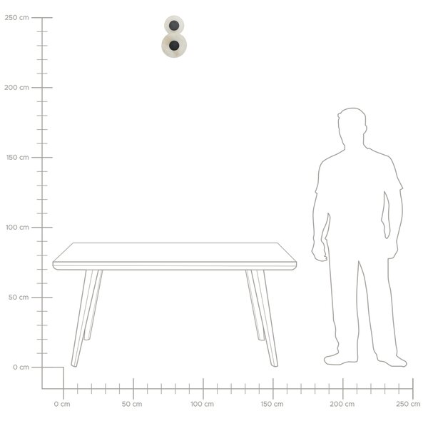 Sada 2 nástěnných lamp YTHAN LED Mramor Bílá