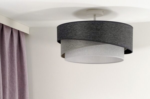 Duolla - Přisazený lustr KOBO 1xE27/15W/230V pr. 45 cm šedá/bílá