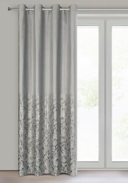 ZATEMŇOVACÍ ZÁVĚS NA KROUŽCÍCH TORI 140X250 CM VZOROVANÁ