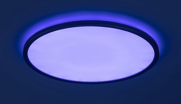 Rabalux 2290 Rasmus LED Stropní svítidlo s ovladačem | Přírodní bílá | RGB | Stmívatelné | 22W | Bílá | Kov | Stříbrná - r-2290