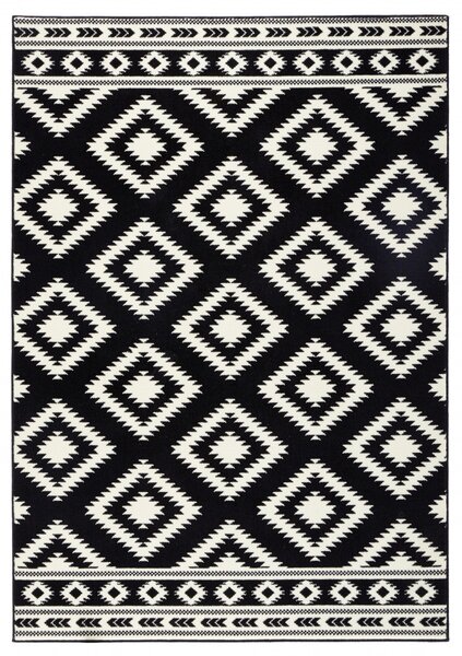 Hans Home | Kusový koberec Gloria 102412, bíločerný - 80x150