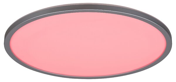 Rabalux 2290 Rasmus LED Stropní svítidlo s ovladačem | Přírodní bílá | RGB | Stmívatelné | 22W | Bílá | Kov | Stříbrná - r-2290