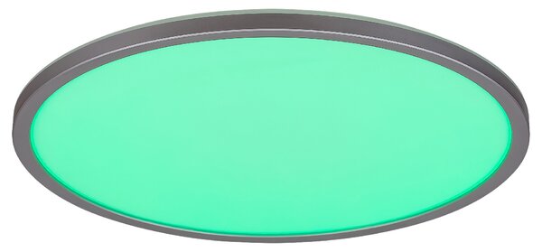 Rabalux 2290 Rasmus LED Stropní svítidlo s ovladačem | Přírodní bílá | RGB | Stmívatelné | 22W | Bílá | Kov | Stříbrná - r-2290