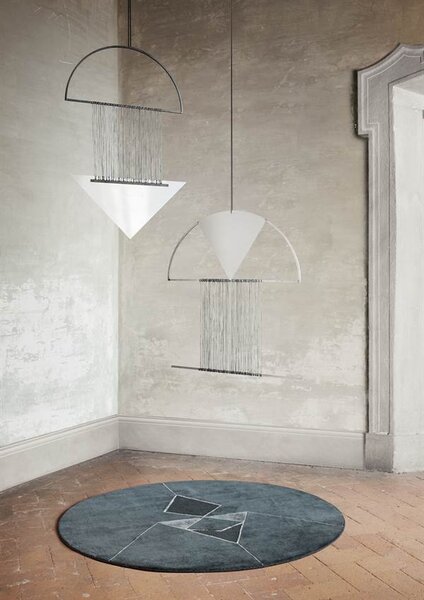 Linie Design Kulatý koberec Machiko Granite, šedý