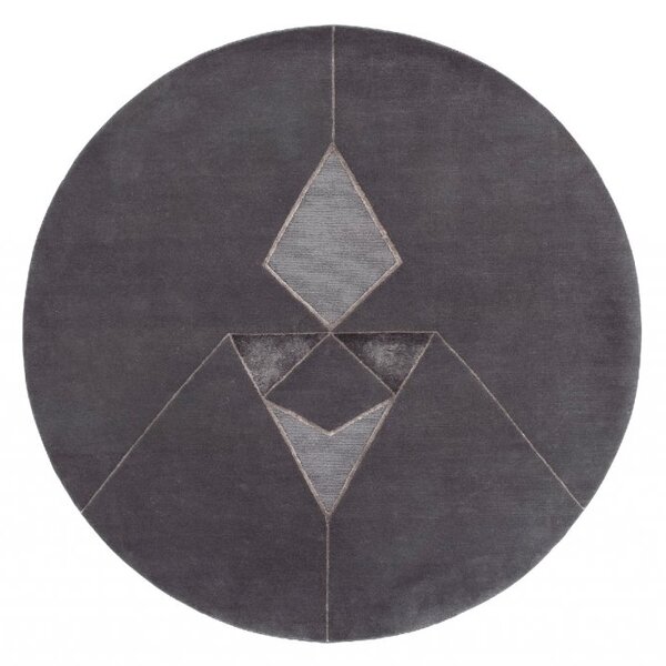 Linie Design Kulatý koberec Machiko Granite, šedý