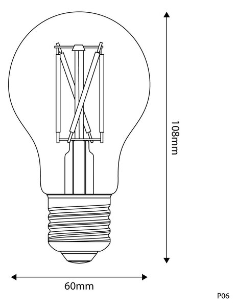 Creative cables LED žárovka s porcelánovým efektem CRI 95 A60 7W 640Lm E27 2700K Stmívatelná - P06
