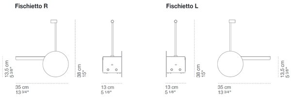 Cini & Nils designová nástěnná svítidla Fischietto