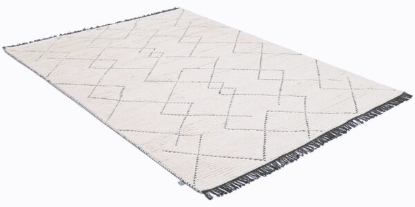 Linie Design Geometrický koberec Torun Black, smetanovo-černý Rozměr: 140x200 cm