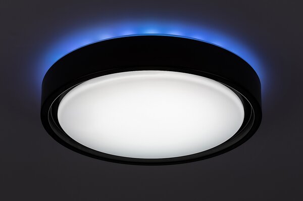 Rabalux 3283 Foster LED Stropní svítidlo s pohybovým čidlem | RGB | Variabilní | Stmívatelné | 28W | Bílá | Černá - r-3283