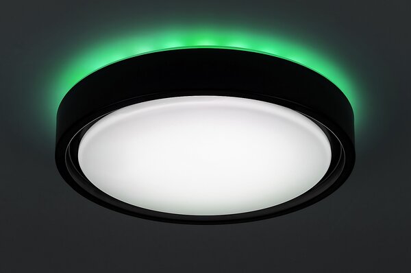 Rabalux 3283 Foster LED Stropní svítidlo s pohybovým čidlem | RGB | Variabilní | Stmívatelné | 28W | Bílá | Černá - r-3283