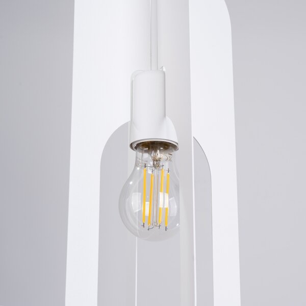 Sollux SL.1360 - Lustr na lanku NICUS 1xE27/15W/230V bílá