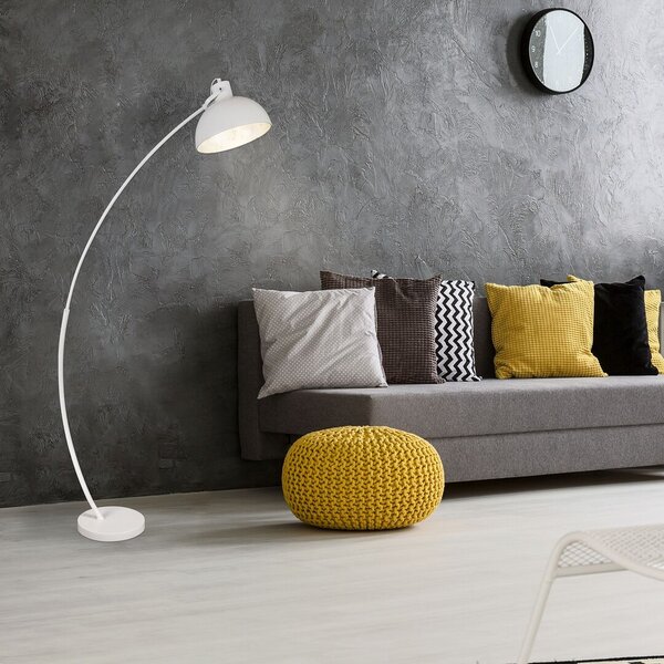 Rabalux 5594 Otto Moderní stojací lampa | E27 | Bílá | Kov | Stříbrná - r-5594