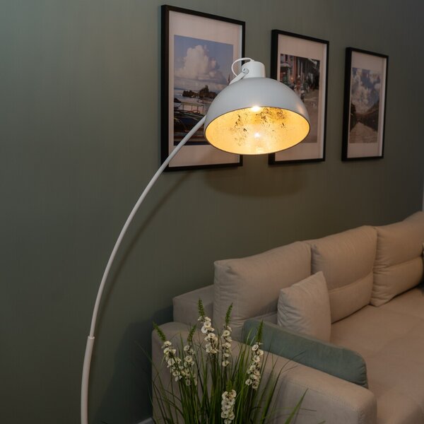 Rabalux 5594 Otto Moderní stojací lampa | E27 | Bílá | Kov | Stříbrná - r-5594