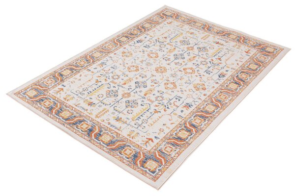 Šňůrkový oboustranný koberec ECHO FLORAL Ivory