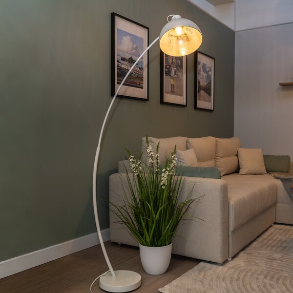 Rabalux 5594 Otto Moderní stojací lampa | E27 | Bílá | Kov | Stříbrná - r-5594
