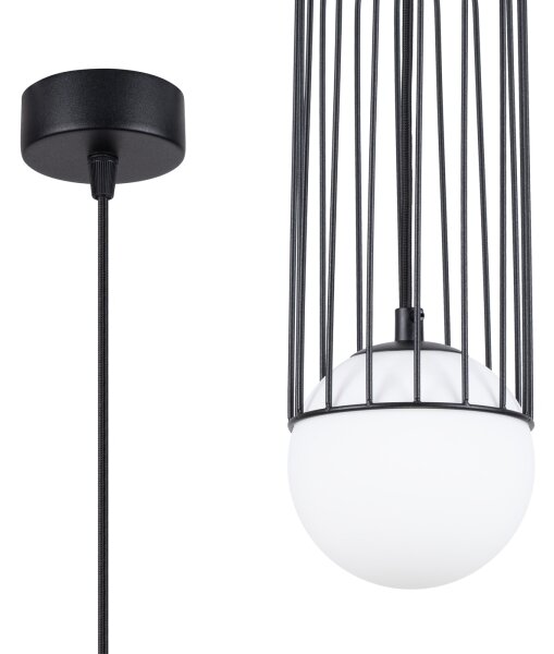 Sollux SL.1332 - Lustr na lanku BRINA 1xG9/8W/230V černá