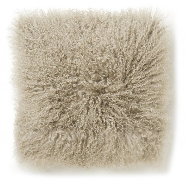 Skinnwille Home Collection Kožešinový polštář Taupe, tibetská kožešina, 40x40 cm