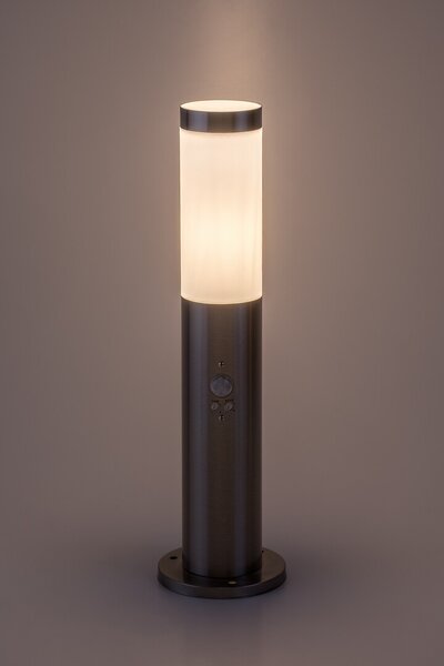 Rabalux 8267 Inox torch Zahradní sloupkové světlo | E27 | Bílá | Chrom | Kov - r-8267