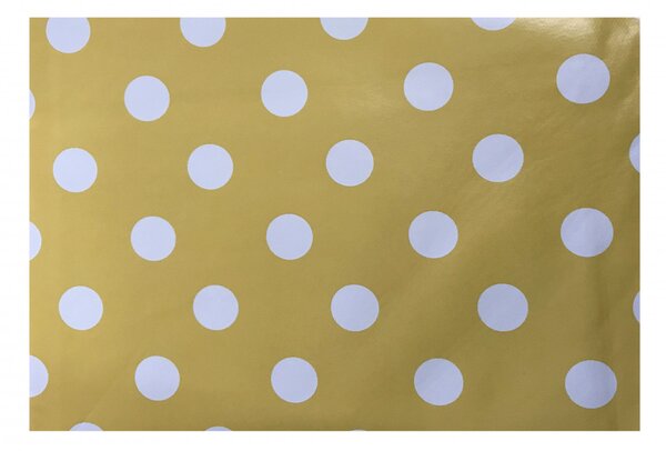 Vesna | Ubrus PVC na plátně žlutý puntík 135x170 cm