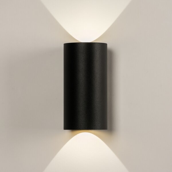 Nástěnné koupelnové designové svítidlo Baurne Black and Gold (LMD)