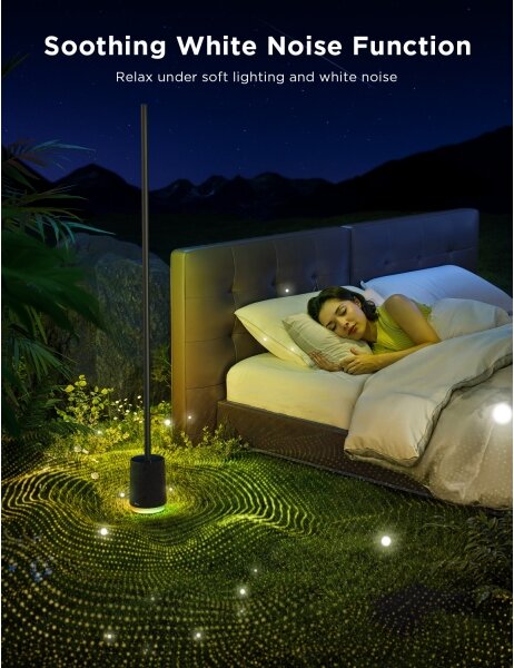 Govee - LED Stojací lampa s reproduktorem Pro RGBICWW Wi-Fi + DO