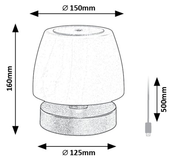 Rabalux 7040 Odera LED venkovní svítidlo | Teplá bílá | Stmívatelné | 3W | Bílá | Černá - r-7040