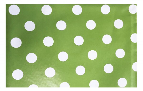 Vesna | Ubrus PVC na plátně zelený puntík 135x170 cm