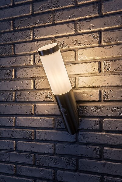 Rabalux 8266 Inox torch Nástěnné venkovní světlo | E27 | Bílá | Chrom | Kov - r-8266