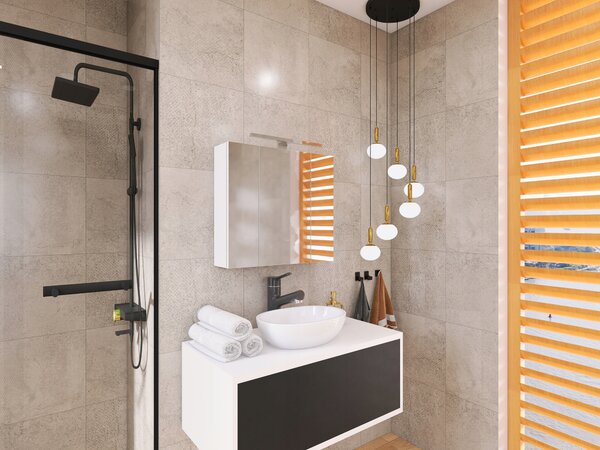 Závěsná koupelnová skříňka Better Home bílá se zrcadlem 60 cm