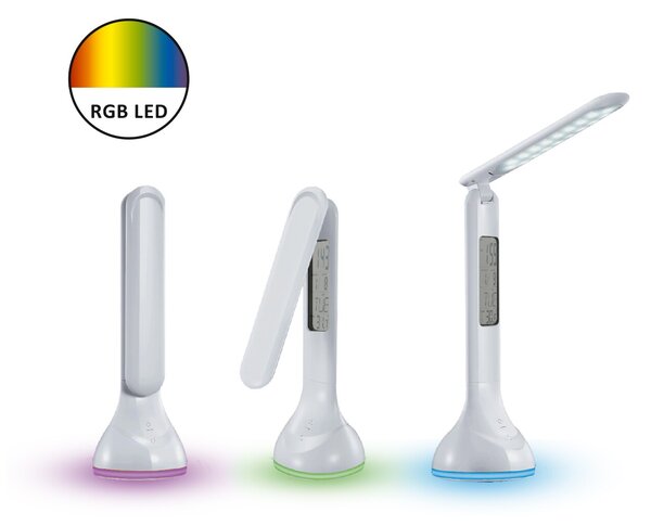 Rabalux 1515 Justin LED Moderní stolní lampička | Přírodní bílá | RGB | 4W | Bílá - r-1515