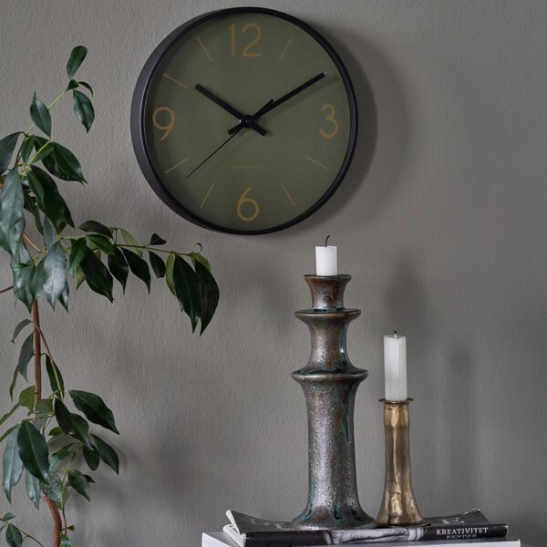 Nástěnné hodiny Dark Green Ø 25 cm