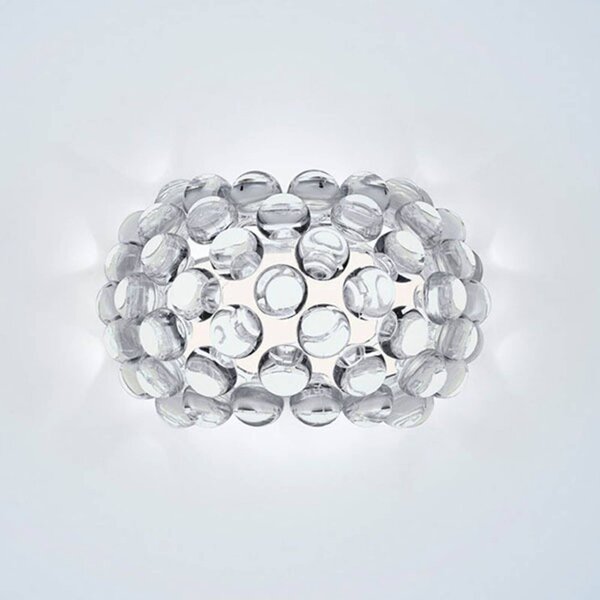 Foscarini Caboche Plus piccola R7s nástěnné svítidlo čiré, stmívatelný, Čirá / transparetní, Obývací pokoj / jídelna, Plast, Design