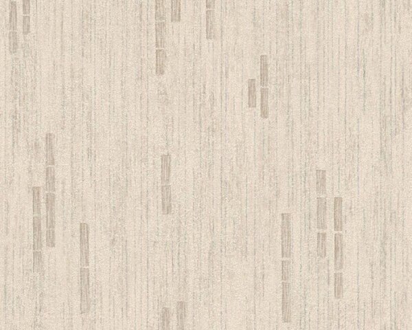 Vliesová tapeta na zeď Essentials 31850-5 | 0,53 x 10,05 m | béžová, hnědá, stříbrná | A.S. Création