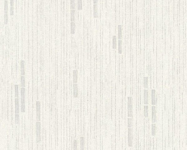 A.S. Création | Vliesová tapeta na zeď Essentials 31850-2 | 0,53 x 10,05 m | bílá, šedá, stříbrná