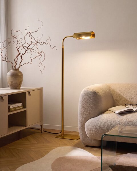Stojací lampa DERWENT Kov Zlatá