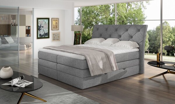 Eltap Čalouněná postel Mirabel s úložným prostorem Materiál a barva potahu: Mat Velvet 79 - tmavě modrá, Rozměr: 140x200