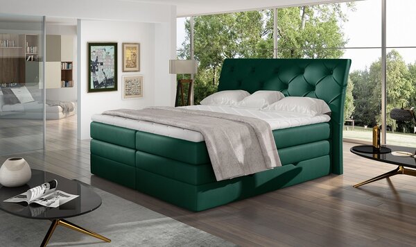Eltap Čalouněná postel Mirabel s úložným prostorem Materiál a barva potahu: Mat Velvet 79 - tmavě modrá, Rozměr: 140x200