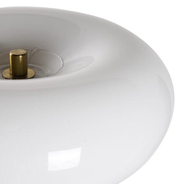 LED stojací lampa NITH se stmívačem Sklo Bílá