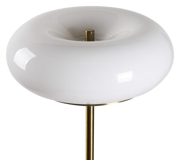 LED stojací lampa NITH se stmívačem Sklo Bílá