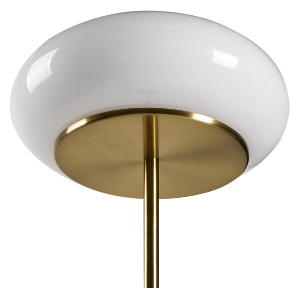 LED stojací lampa NITH se stmívačem Sklo Bílá