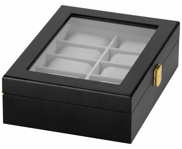 Krabička na hodinky SPRINGOS LEGEND 10 černá/šedá